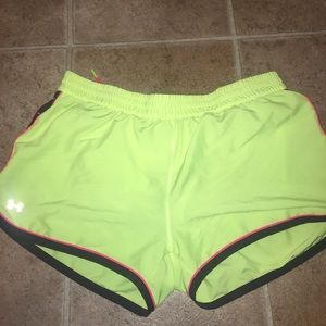 Neon Under Armour Running Shorts